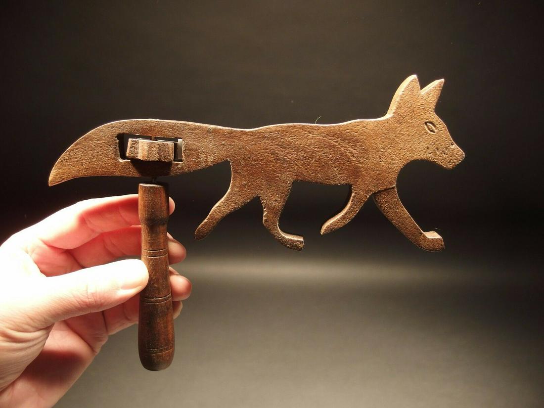 Wood Rattle Figural FOX Noisemaker (1 of 12)