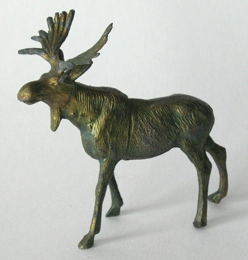 Vintage cast brass moose . (1 of 3)
