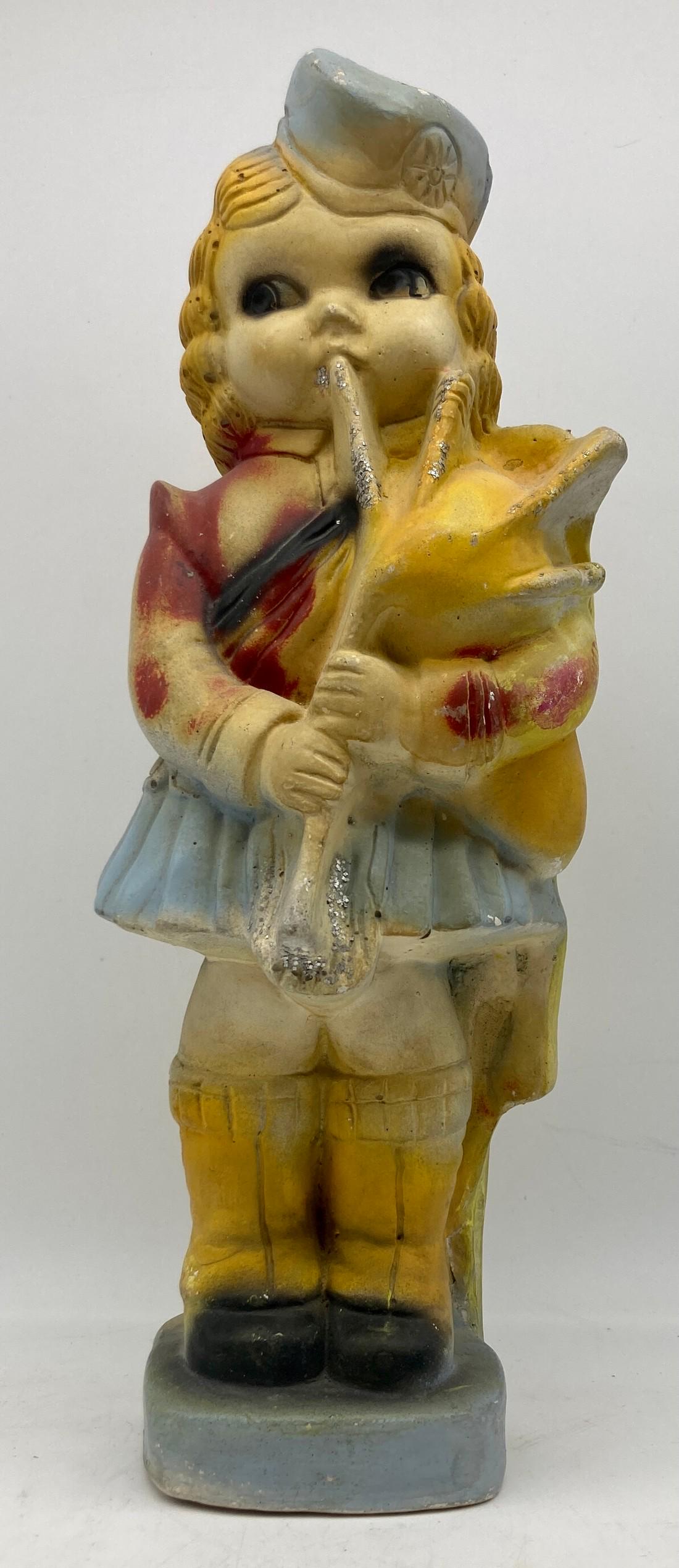 1940's Scottish Lass Bagpiper Statue (1 of 10)