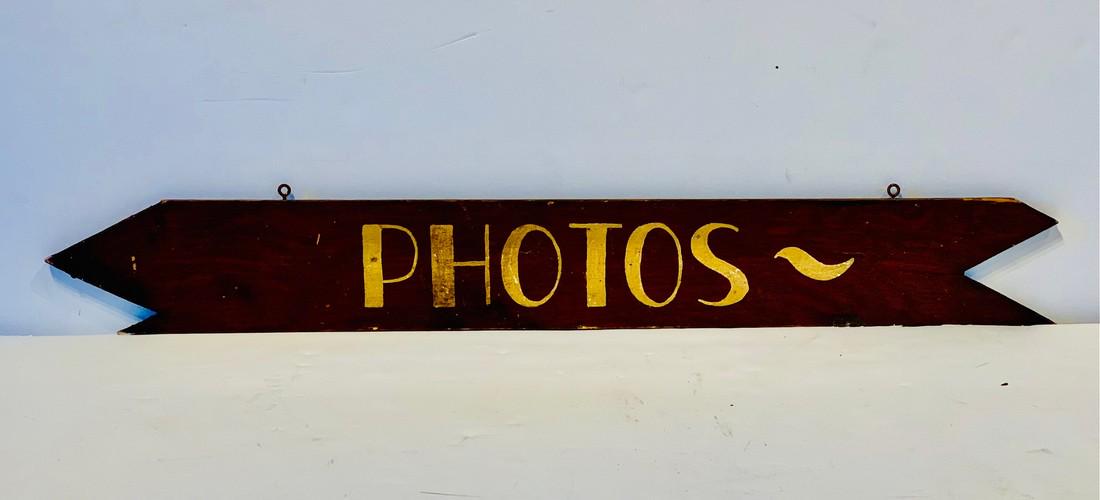 Early 20th c Adirondack PHOTOS Sign (1 of 4)