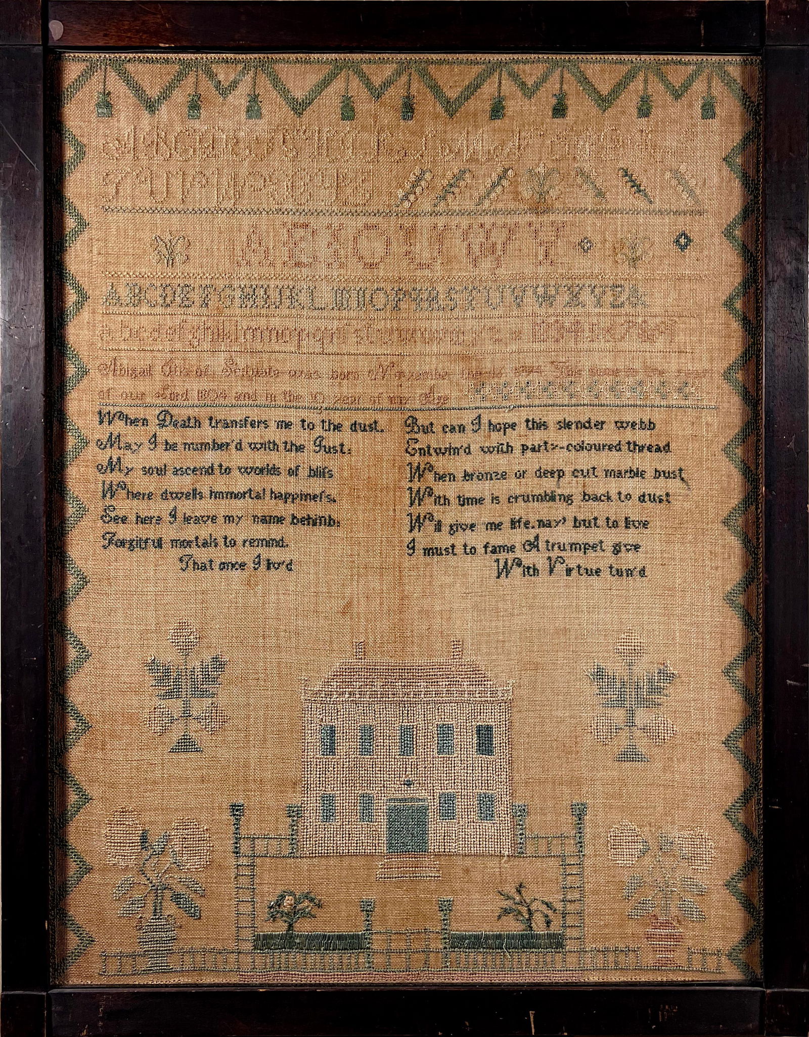 Abigail Otis Needlework Sampler Situate, MA dated 1804 (1 of 1)