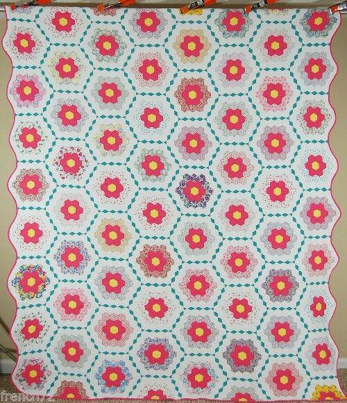 30's Flower Garden Quilt (1 of 8)