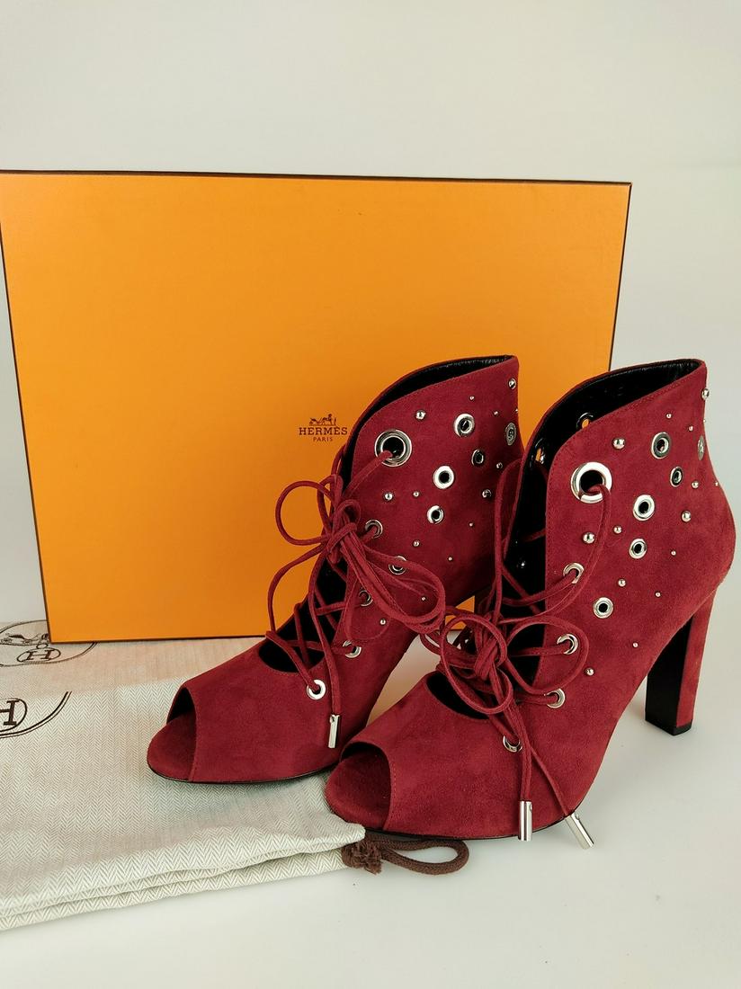 HERMES Suede ankle boots - New (1 of 12)