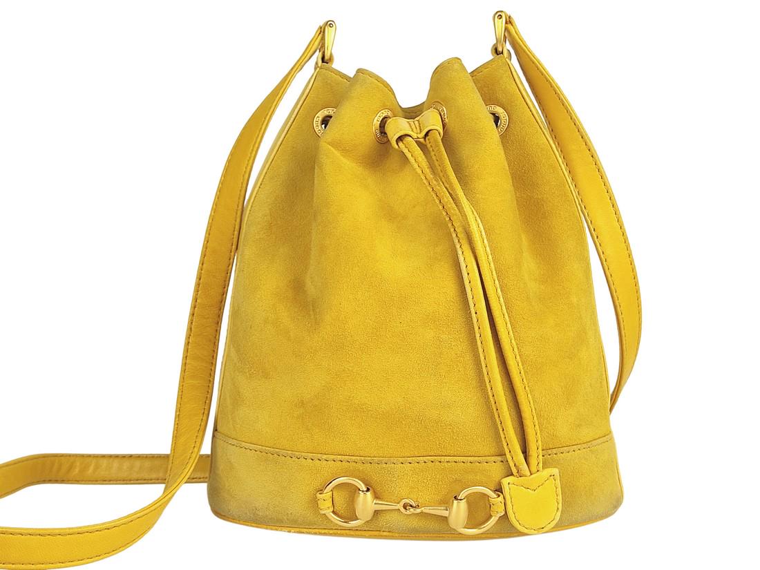 GUCCIVintage shoulder bag in yellow suede (1 of 15)