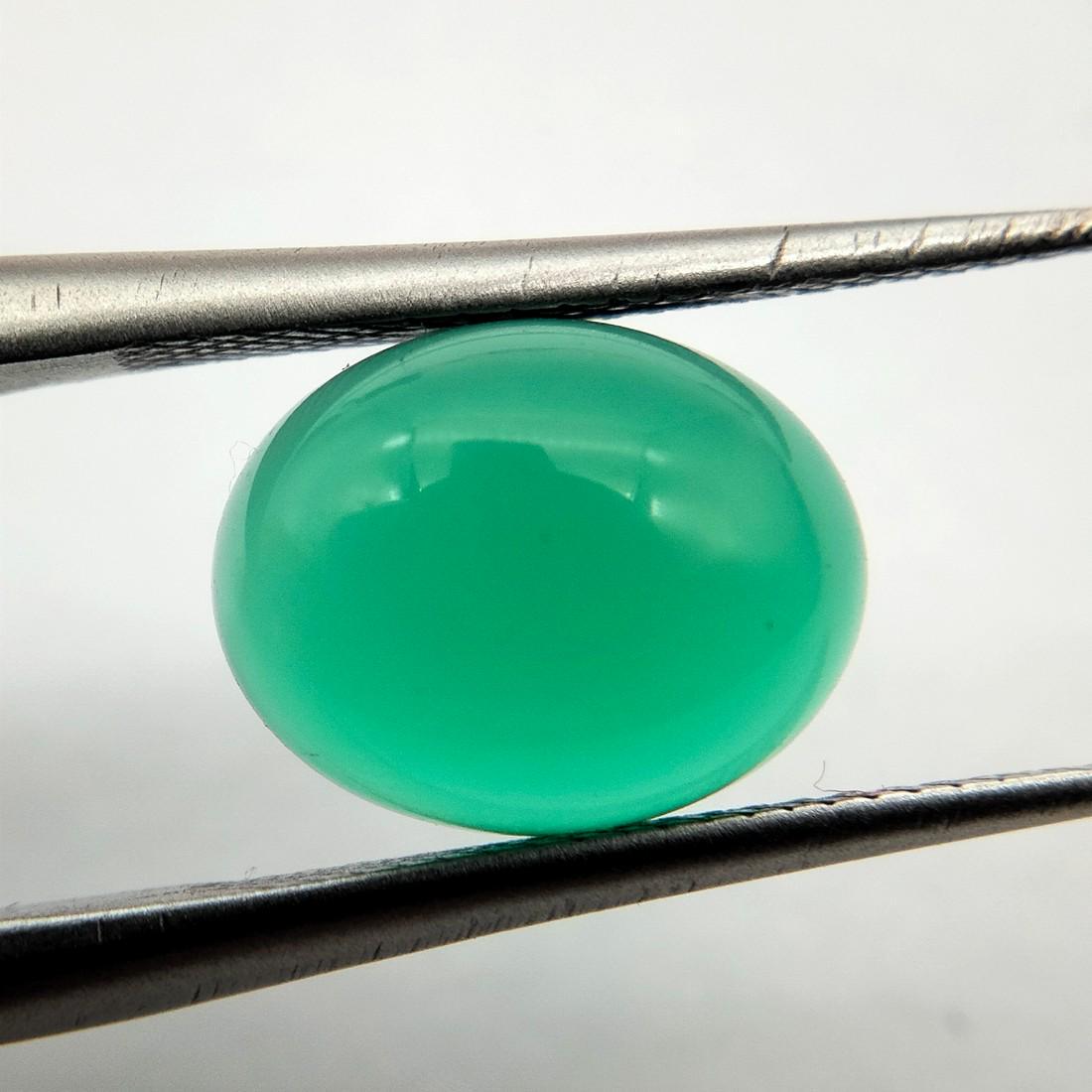 Agate, 2.91 Cts Natural Green Color & Oval Cut (1 of 10)