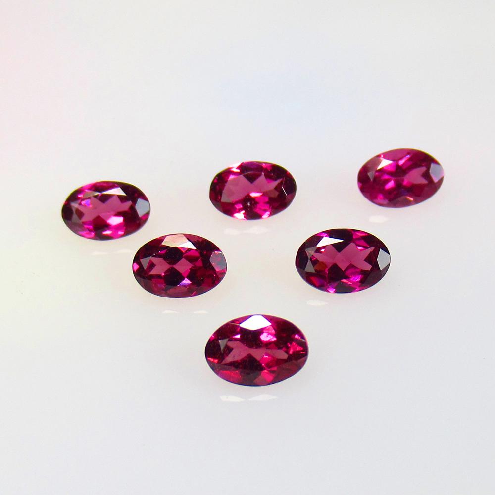 3.30 Ctww Natural 6 Rhodolite Garnet Oval Set (1 of 2)