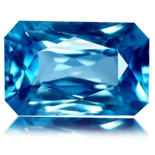 Natural Zircon 1.04ct Emerald Ultra Rare Colour Top Ocean Blue VVS: Title: Natural Zircon 1.04ct Emerald Ultra Rare Colour Top Ocean Blue VVS Additional Information: 1 x Natural Zircon 1.04ct Emerald Cut Ultra Rare Colour Top Ocean Blue VVS - Shape: Emerald Cut - Weig