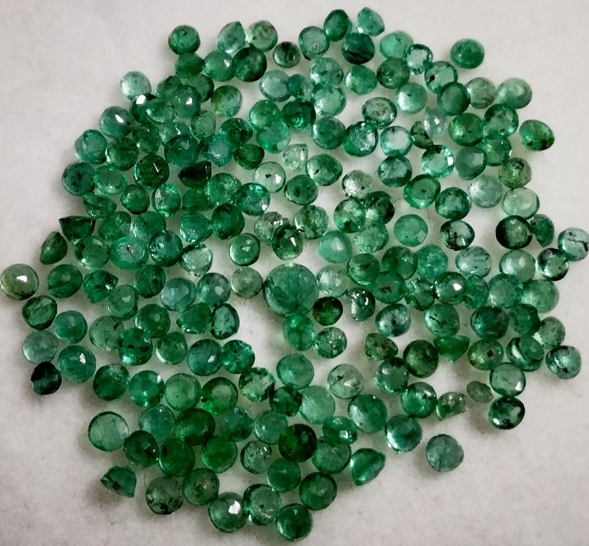 8.10 Ct. Natural Round Cut Green Zambian Emerald Gemstone Lot (1 of 1)