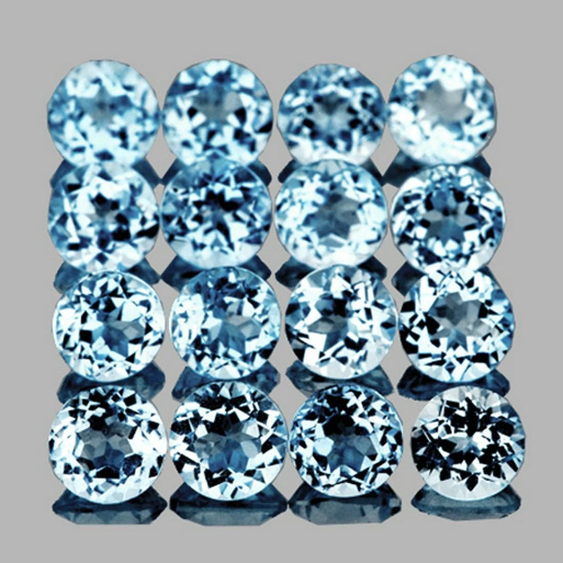 2.30 mm Round 20 pieces AAA Luster Natural Light Blue Aquamarine (1 of 2)