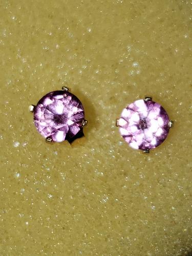 14k Pink Sapphire  Earrings Studs (1 of 8)