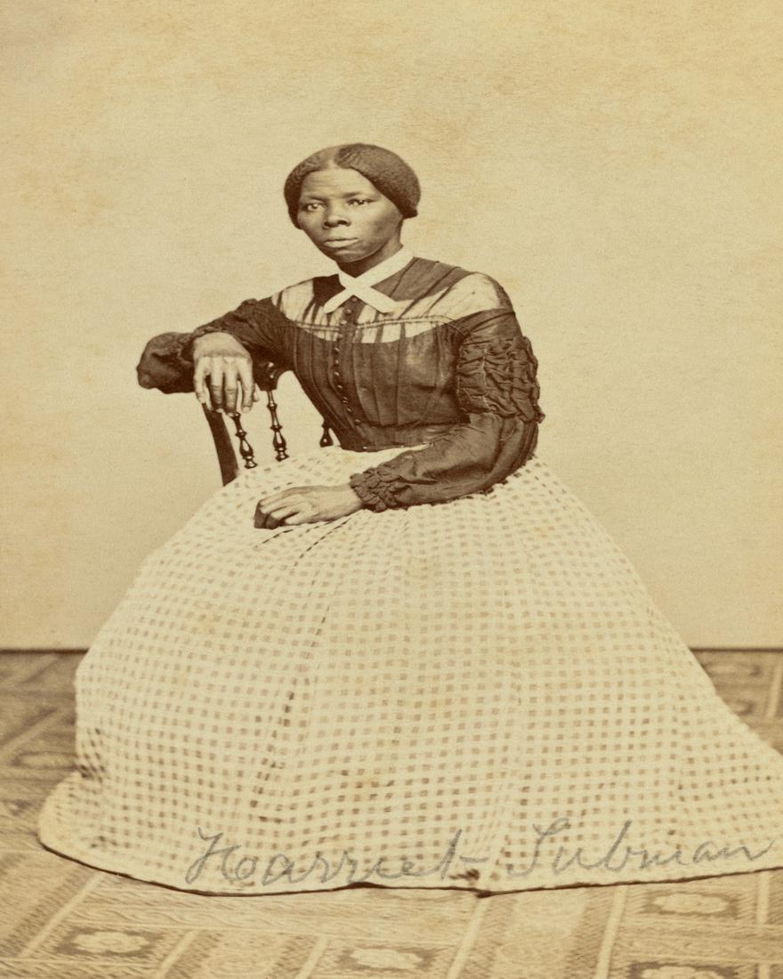 1868, SIGNED PORTRAIT OF HARRIET TUBMAN AT 46 YRS OF AGE (1 of 1)