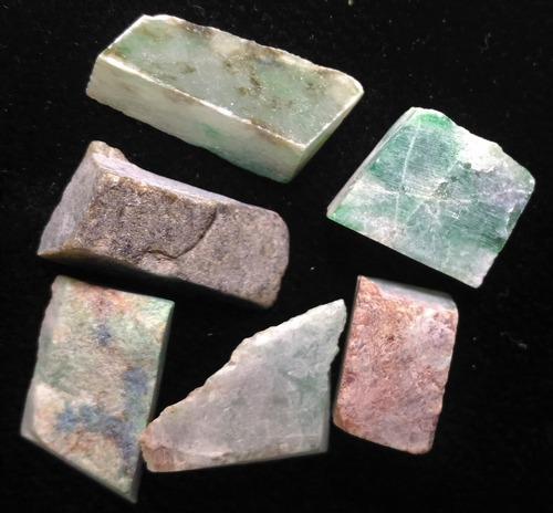 9,07 GRAM SET OF 6 GENUINE BURMESE JADEITE JADE (1 of 5)