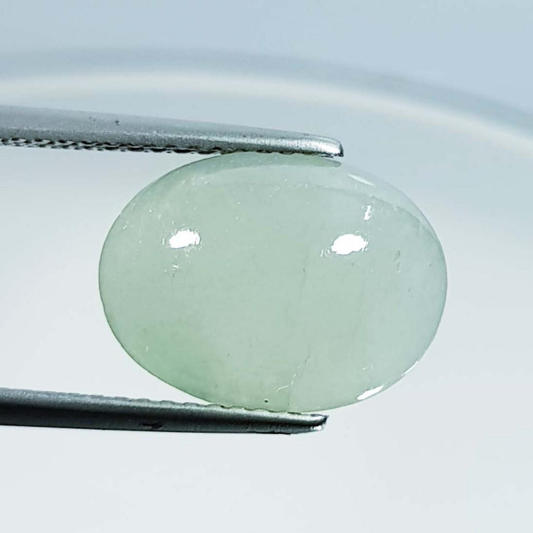 Natural Aqua Jade Oval Cabochon 4.51 ct (1 of 5)