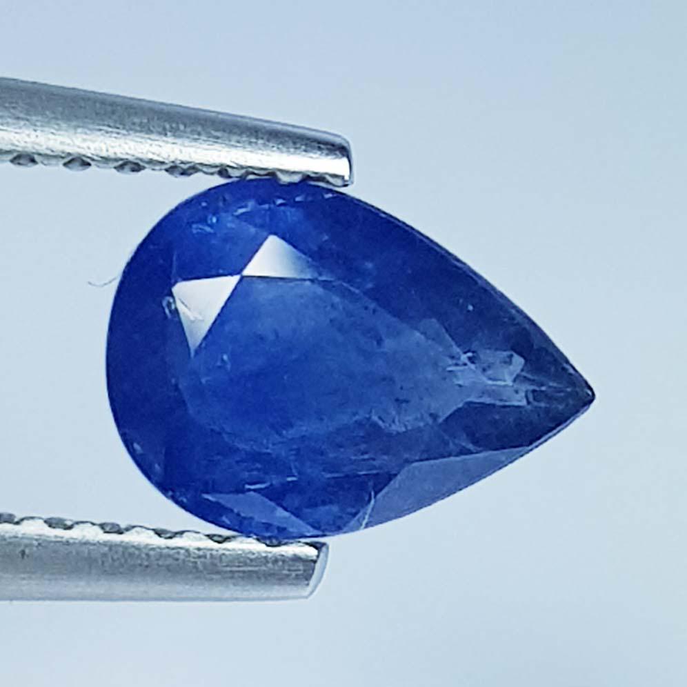 1.09 ct Natural Blue Sapphire: No Reserve! Title: 1.09 ct Natural Blue Sapphire Color/Clarity: VS Gemstones: Loosegemstone Carat Weights: 1.09 Size/Dimensions: 8.00 x 6.00 x 3.00 Additional Information: Pear - Burma Shipping: Dome