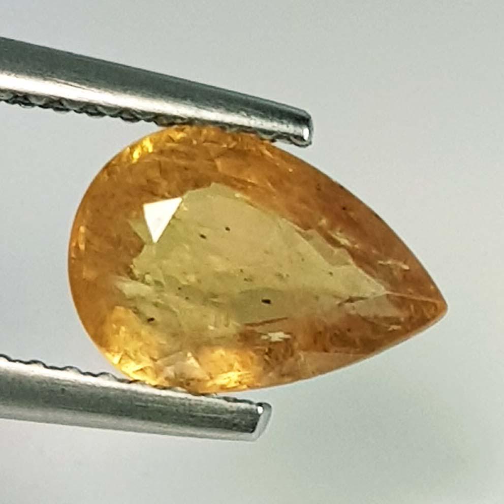 1.82 ct Natural Orange Sapphire: No Reserve! Title: 1.82 ct Natural Orange Sapphire Color/Clarity: Loosegemstone Gemstones: VS Carat Weights: 1.82 Size/Dimensions: 9.20 x 6.50 x 3.60 Additional Information: Pear - Burma Shipping: Do