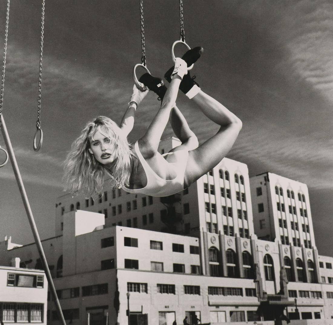 HELMUT NEWTON - Daryl Hannah, LA, 1984: Artist: HELMUT NEWTON Print Title: Daryl Hannah, LA, 1984 Medium:Photo-lithograph Printed in 2000’s in Italy Image size (inches) approx. 9.5 x 9.5” Helmut Newton (1920-2004) was a German-A