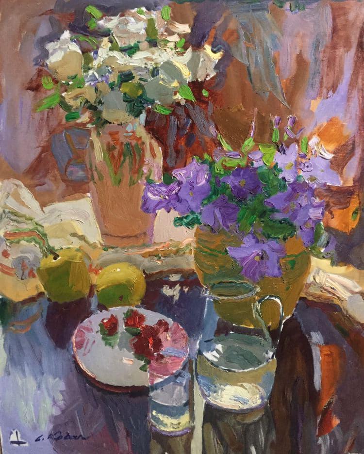 Oil painting Still life Polach Anton: 20KOV Painter: Polach Anton Michailovich S?ze: 58x55 cm/22.8x21.6 inches Components: oil, canvas Original painting CONDITION: exellent ERA: 2017 Anton Michailovich laureate of the award named after J.