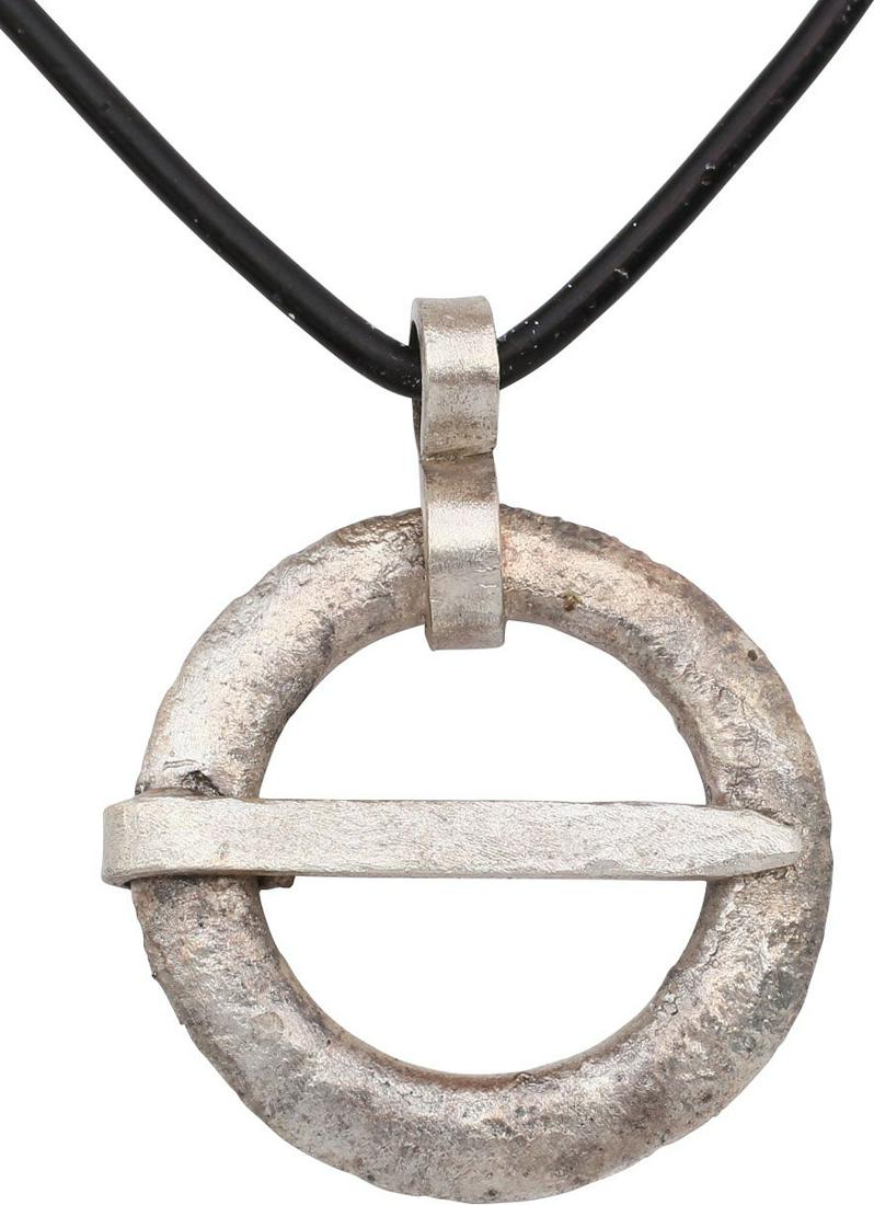 ANCIENT VIKING PROTECTIVE BROOCH (NECKLACE): Worn in numbers on the surface of the jerkin, these small metal brooches provided a measure of protection against sword cuts and, in fact, were a form of armor. See current Public Television programmi