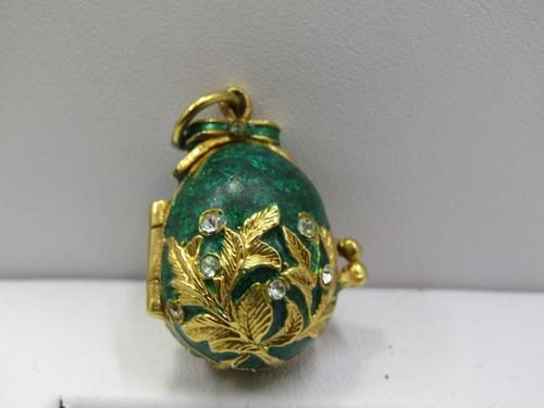 Vintage Sterling Gold Plated Guilloche Locket Pendant Angel Inside (1 of 7)