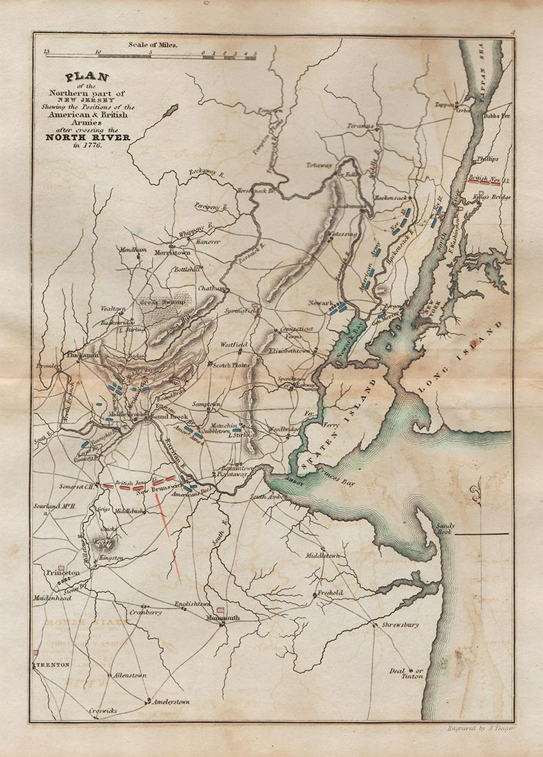 Scarce Amer. Rev. War map of NYC, Staten Island, N. New Jersey, 1832 (1 of 8)