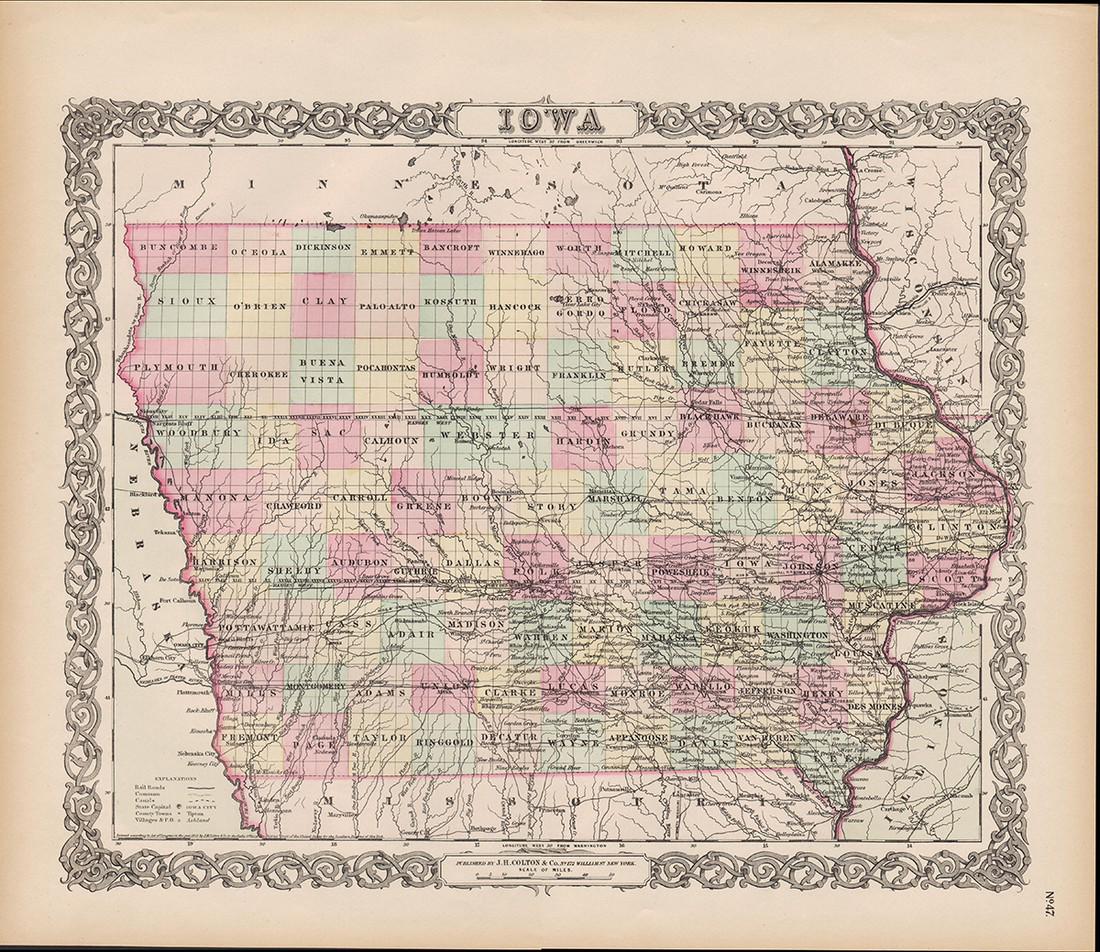 Great Colton map of Iowa (1 of 4)