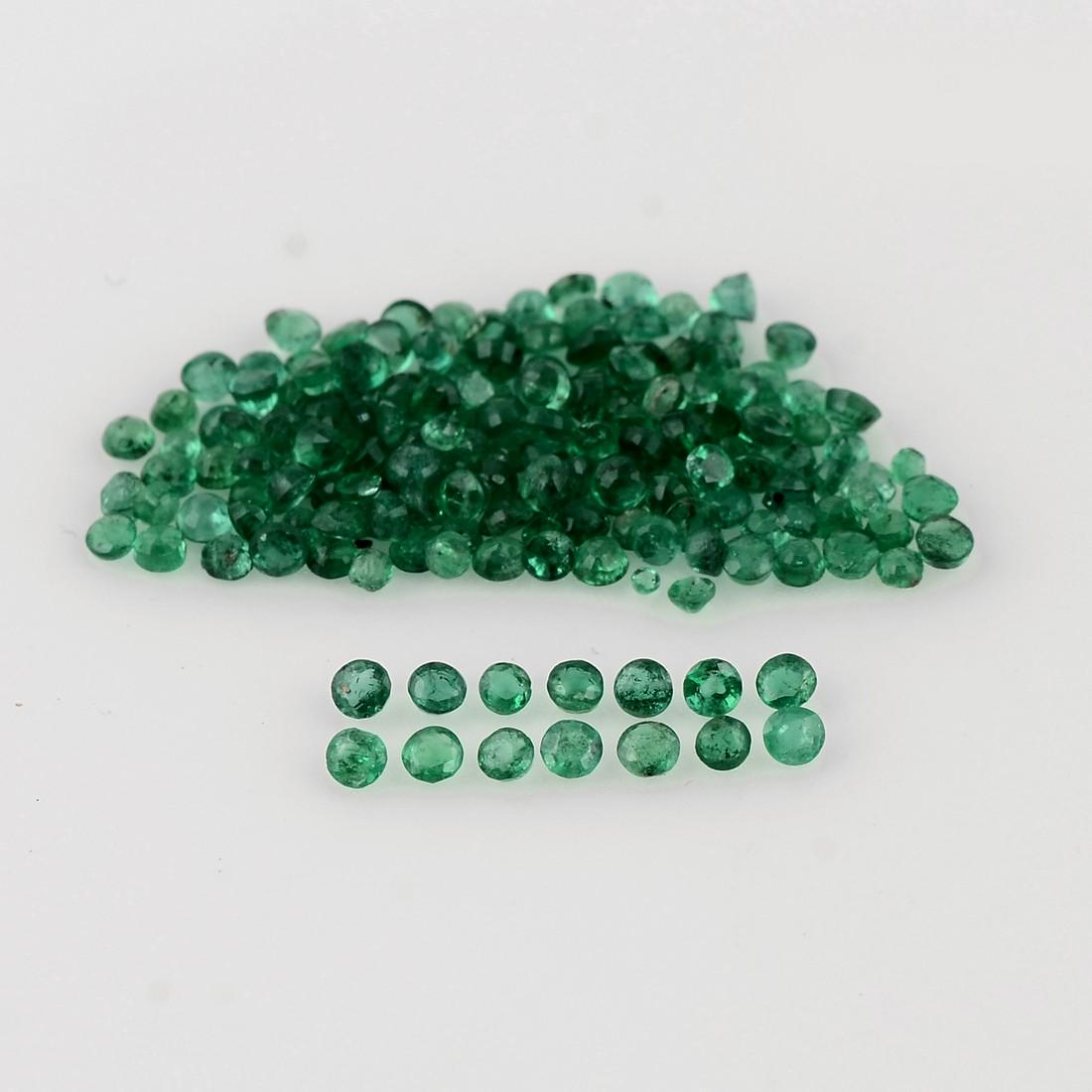 3.78 Carat Green Color Round Natural Emerald Loose Gemstone 0 Pieces (1 of 8)