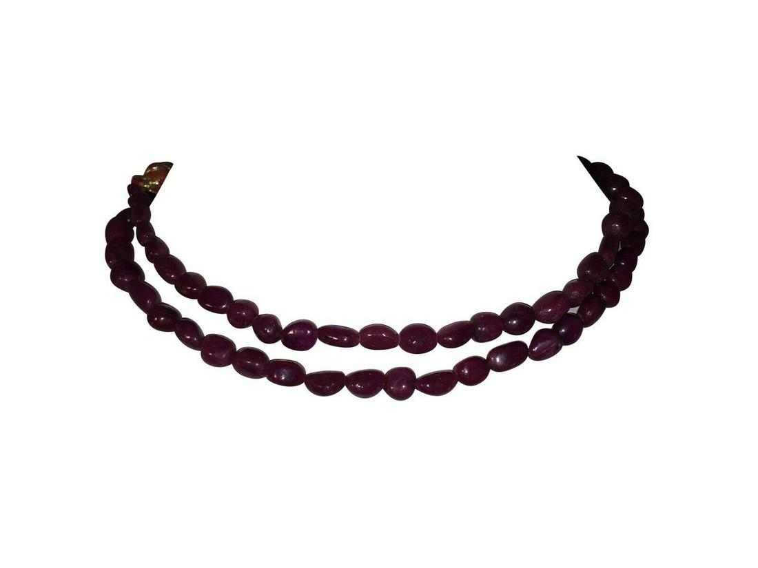 Ruby Nugget Bead Necklace (1 of 10)