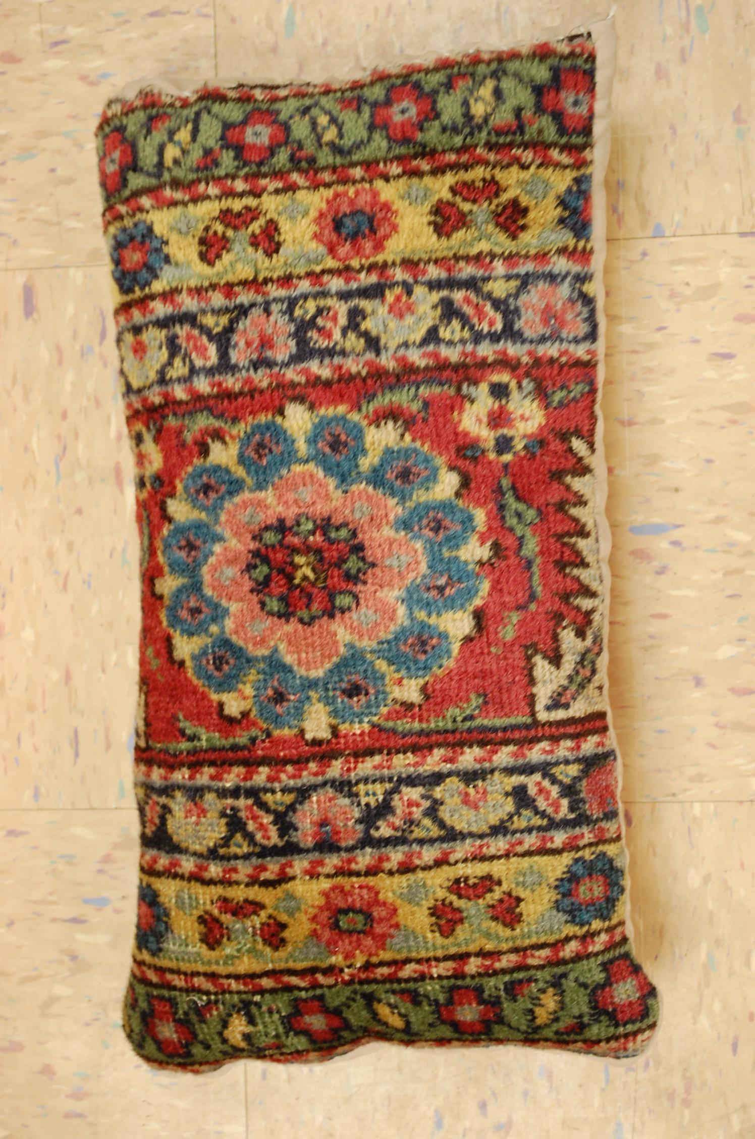 Antique Hand Made antique rug Pillow Cushion Rug 1'2" x 1' 8" (1 of 4)