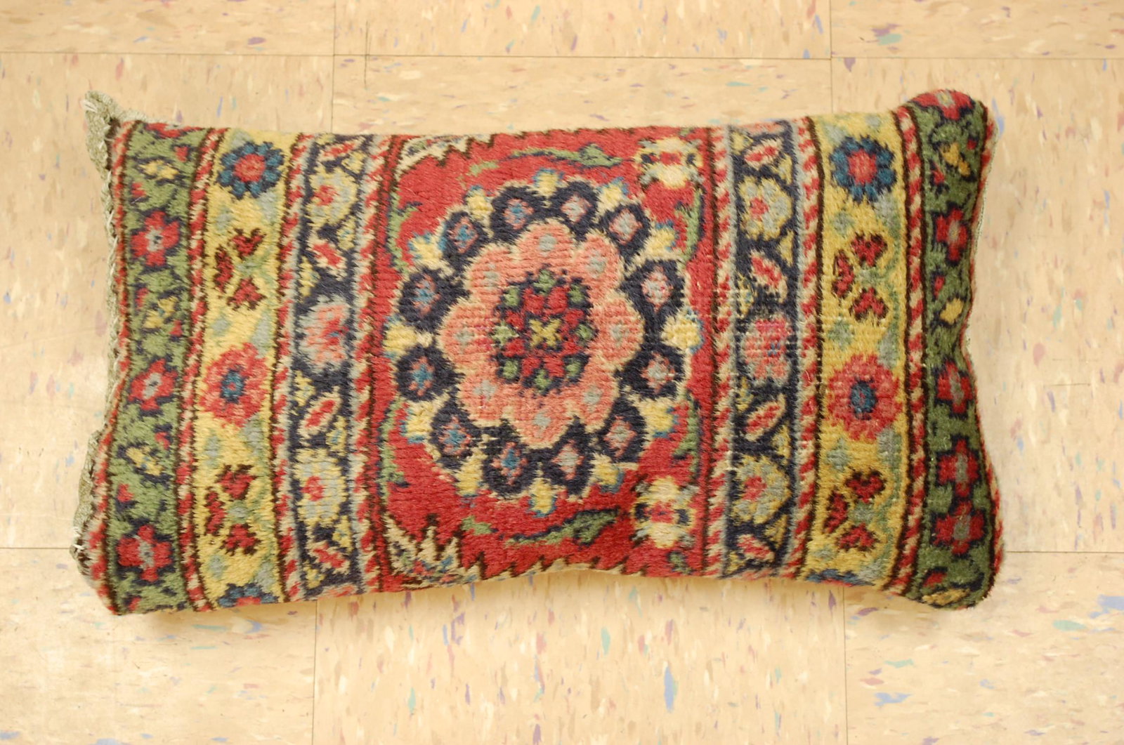 Antique Hand Made Caucasian Pillow Cushion Rug 1'2" x 1' 8" (1 of 4)