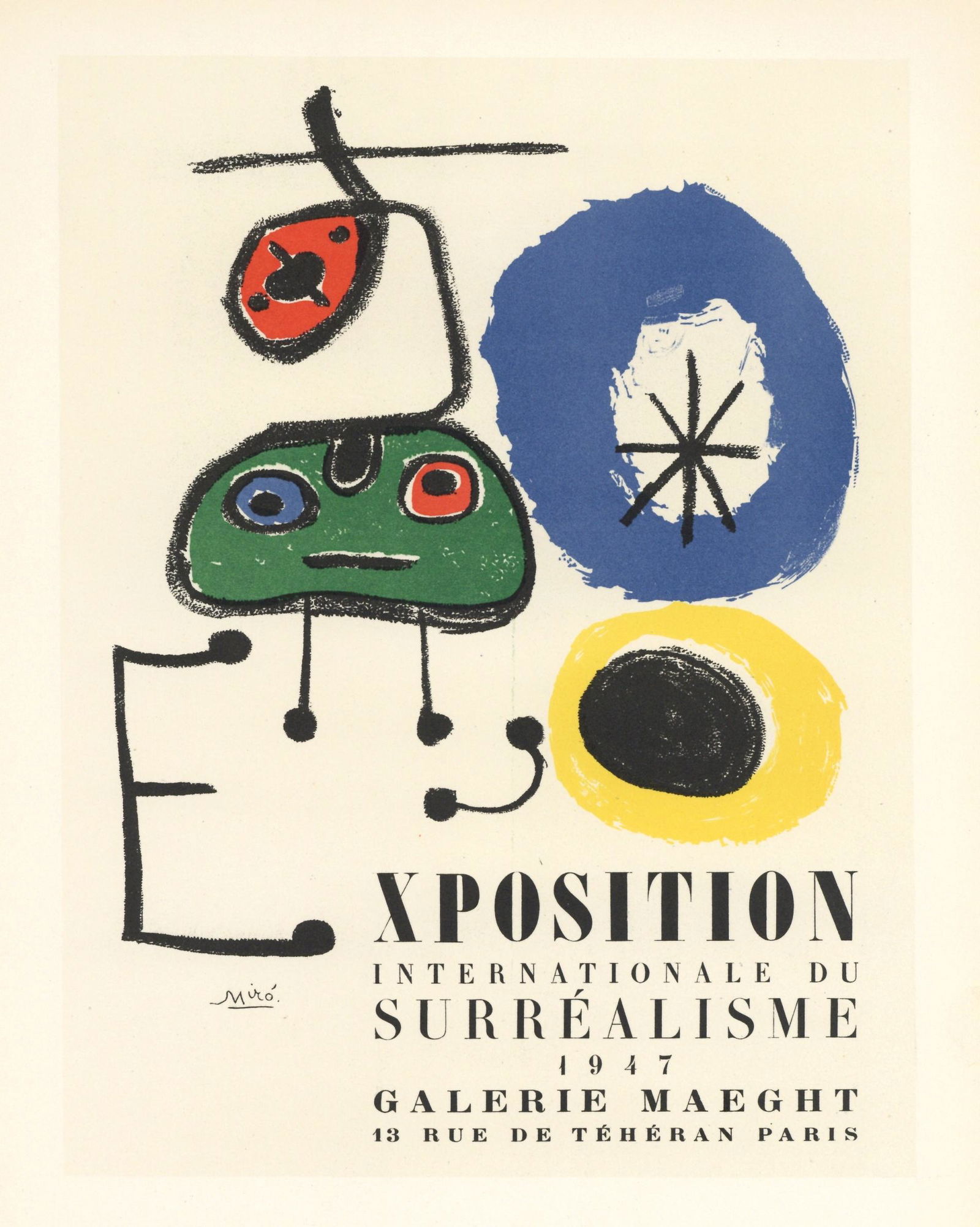 Joan Miro lithograph poster "Exposition du Surrealisme" (1 of 1)
