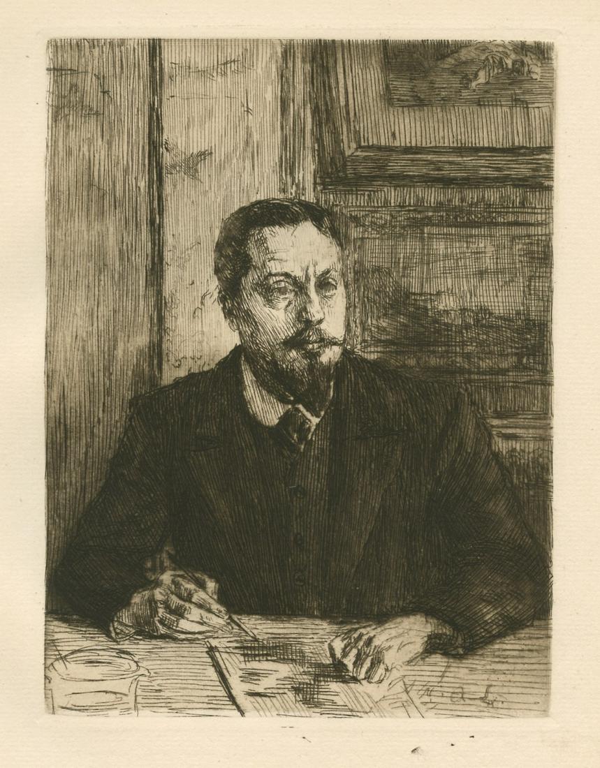 Alexandre Lunois etching "Portrait" (1 of 1)