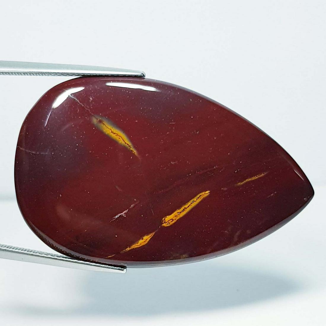 40.79 Ct Natural American Jasper: No Reserve! Title: 40.79 Ct Natural American Jasper Color/Clarity: Opaque Carat Weight: 40.79 Size/Dimensions: 44.70 x 27.75 x 4.00 Additional Information: Pear - Africa Shipping: Domestic: Flat-rate
