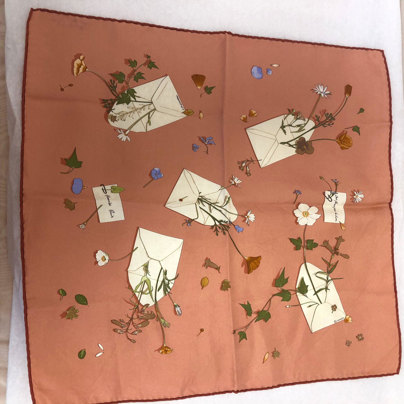 Hermes Silk Square "Des Fleurs Pour Le Dire" 16.5"x16.5" (1 of 10)