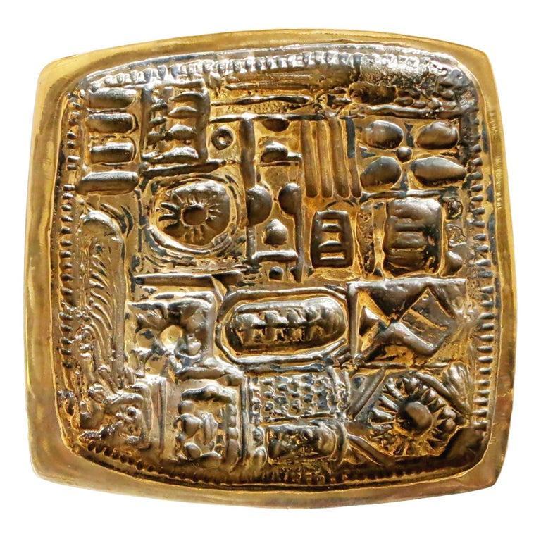 Paul Evans Style Brutalist Bronze Door Pull (1 of 4)