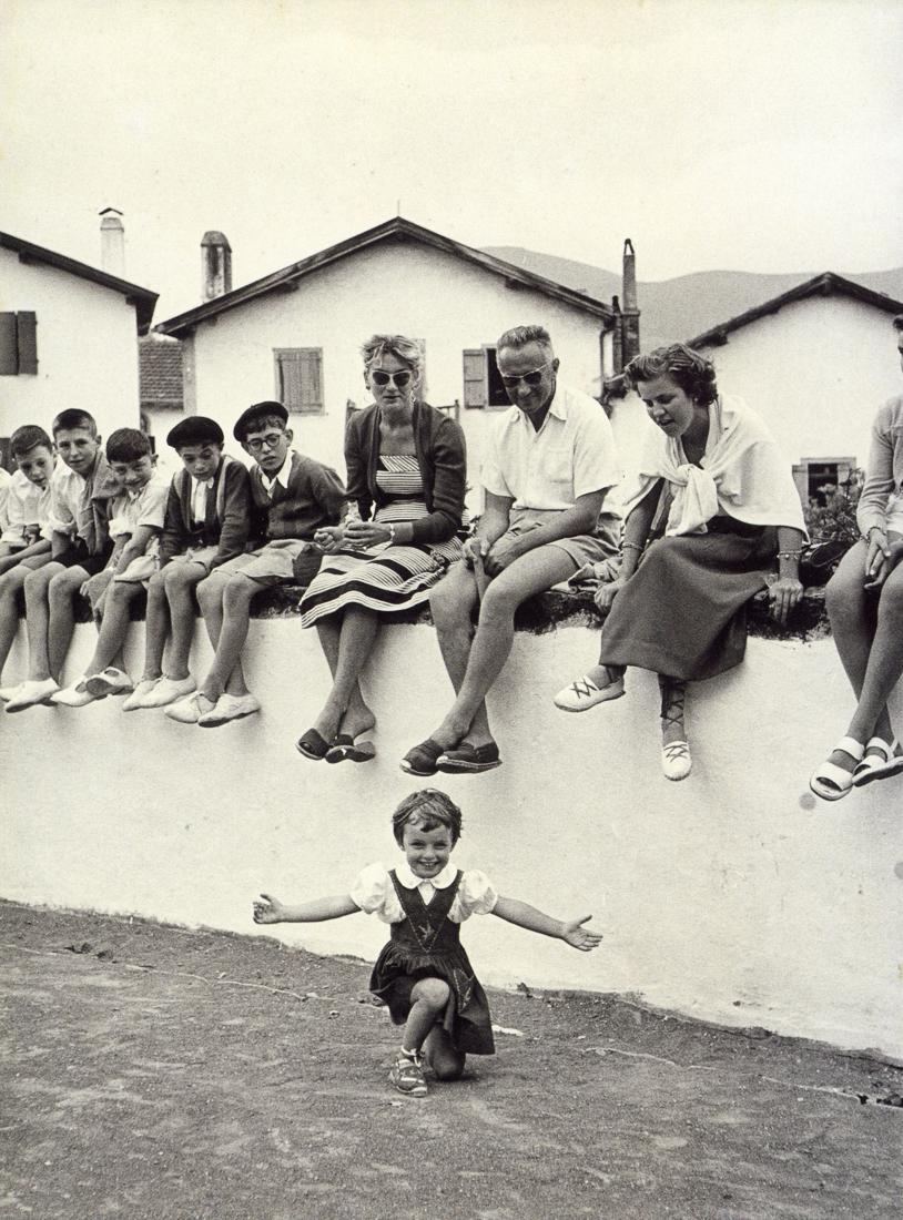 ROBERT CAPA - Village Festival, Basque County, 1951: Artist: Robert Capa Title: Village Festival, Basque County, France, 1951 Medium: Photo Litho, 2008, Germany Dimensions: 5.7x7.7" Description: Heat Wax Mounted on 8.5x11" Conservation Board Artist Bio: