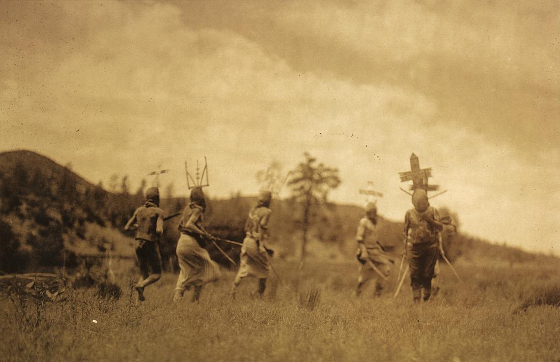 EDWARD CURTIS - Apache Mountain Spirit Dancers, 1930 (1 of 1)
