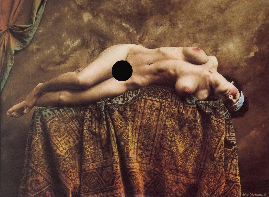 JAN SAUDEK - Monique, 1988: Artist: Jan Saudek Title: Monique, 1988 Medium: Photo Litho, 1999, France Dimensions: 6.9x5.05" Description: Heat Wax Mounted on 8.5x11" Conservation Board Artist Bio: Jan Saudek (1935) is a Czech art