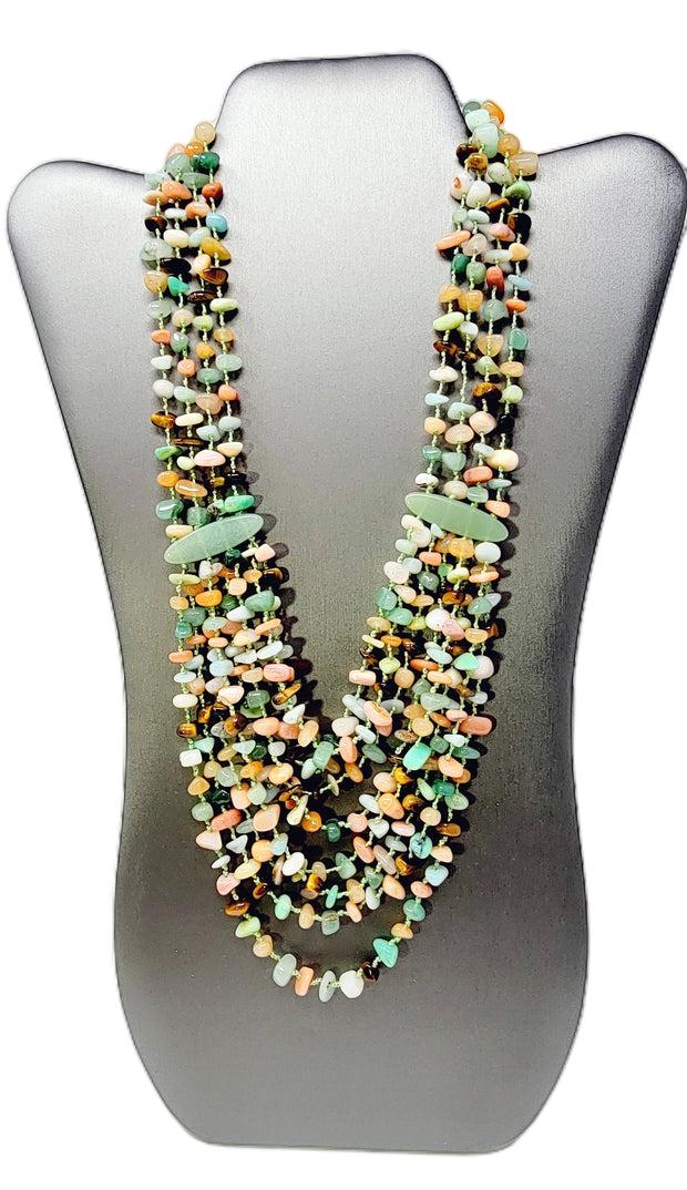 Jay King DTR 925 Silver Multi Strand Stone Necklace (1 of 10)