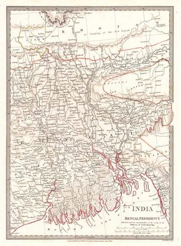 India Bengal Presidency: Publication Date: 1831-06-01 Title: India Bengal Presidency Cartographer: WALKER, J. & C. Publisher: Baldwin & Cradock/S.D.U.K. Height: 14.2 Width: 10.25 Later index calls this "India VIII". Reserve: