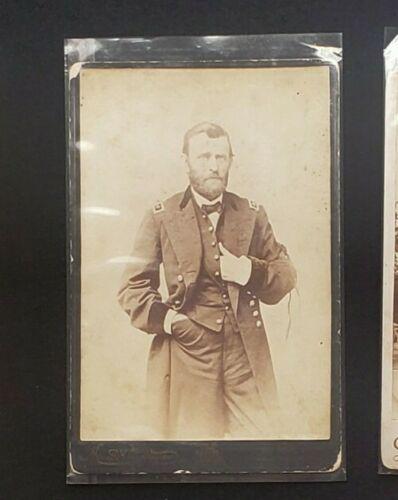 Civil War General U.S. Grant, Vintage Original Cabinet Card, # 2, Rare image !!! (1 of 1)