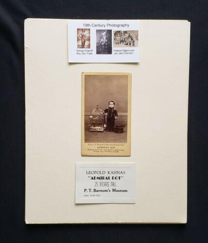 Admiral Dot, CDV, with Calling Card, P T Barnum, Famous Midget, RARE (1 of 1)