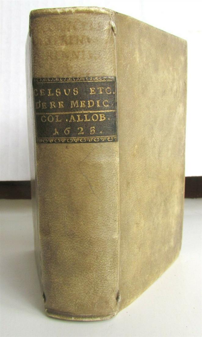 1625 CELSUS De Re Medica Libri Octo antique MEDICAL TREATISE vellum bound (1 of 5)