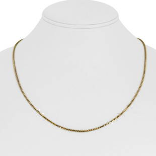 14k Yellow Gold 6g Thin Ladies 1.5mm Box Link Chain Necklace Italy 19.5": Condition: Excellent Condition, Professionally Cleaned and Polished Metal: 14k Gold (Marked, and Professionally Tested) Weight: 6g Length: 19.5 Inches Width: 1.5mm Closure: Spring Ring 