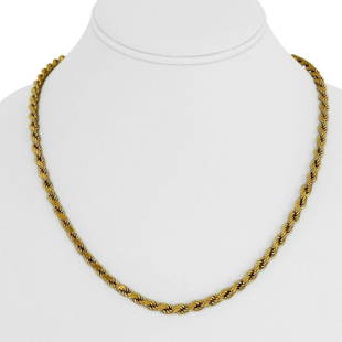 14k Yellow Gold 13.1g Hollow Light 4.5mm Diamond Cut Rope Chain Necklace 20": Condition: Excellent Condition, Professionally Cleaned and Polished Metal: 14k Gold (Marked, and Professionally Tested) Weight: 13.1g Length: 20 Inches Width: 4.5mm Closure: Barrel and Torpedo