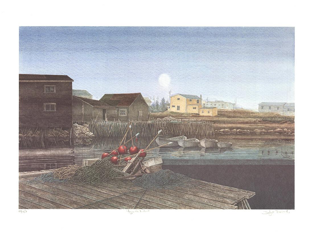 Dwight Baird - Fog in the Hollow, Newfoundland - 1988 Offset Lithograph - SIGNED 18.5" x 25" (1 of 2)