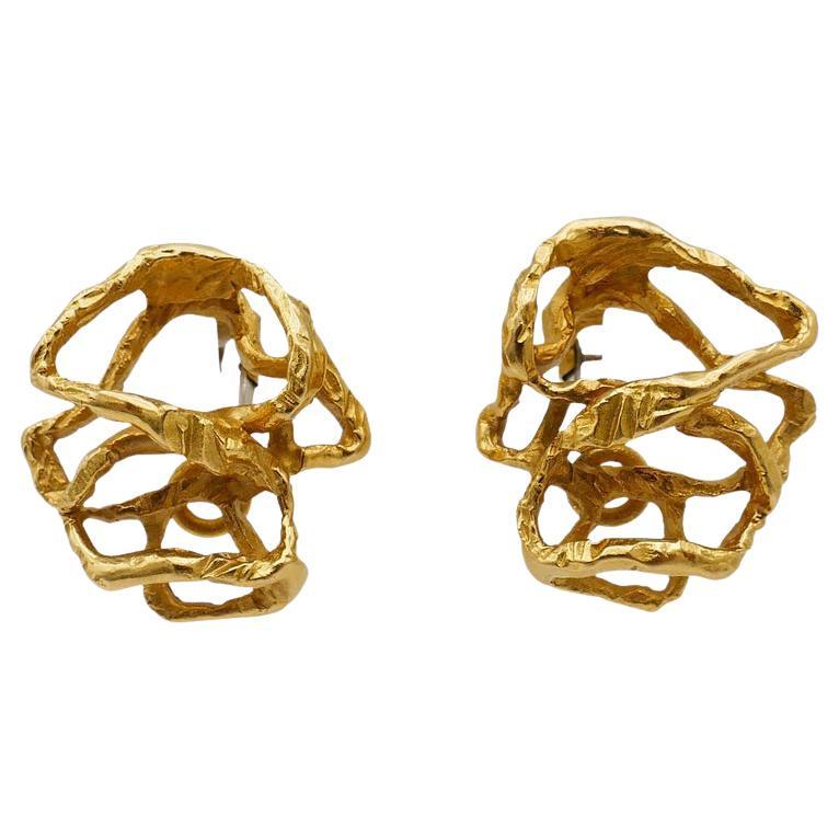 Gubelin Modernist Yellow Gold Clip-On Earrings (1 of 9)