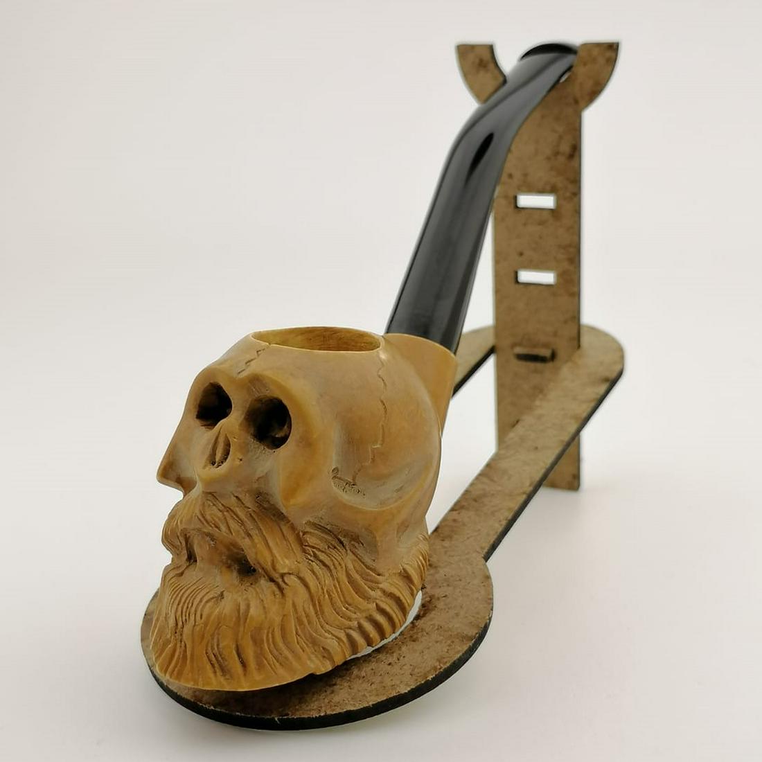Bearded Skull,Meerschaum Pipe (1 of 9)