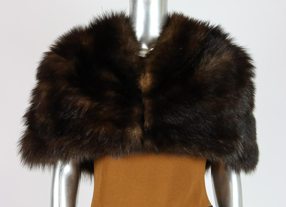FLUFFY BROWN MINK CAPE / STOLE EU: XL; US: 20 (1 of 7)