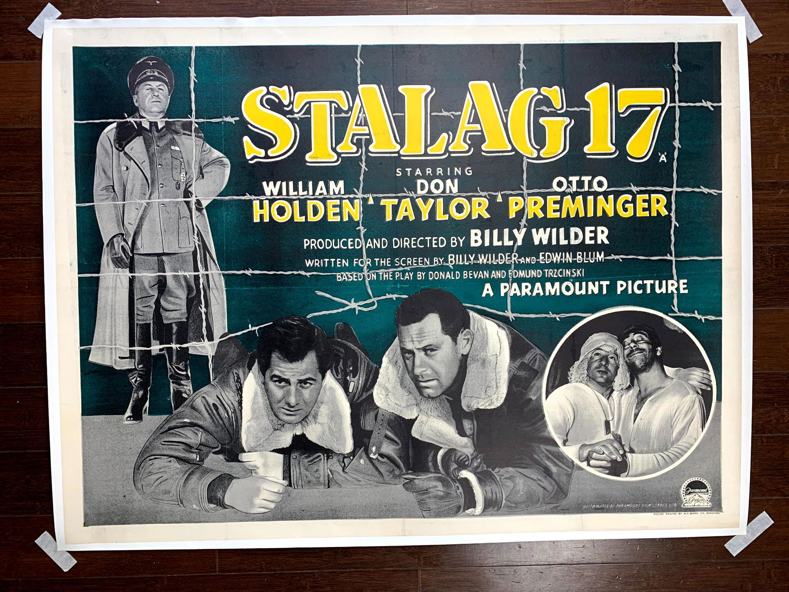Stalag 17 - Wiliam Holden (1953) UK Quad Movie Poster LB (1 of 5)