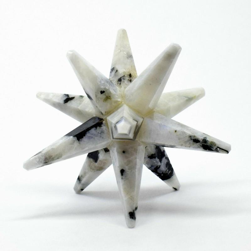 Natural moonstone 12 point star mineral crystal gemstone (1 of 4)